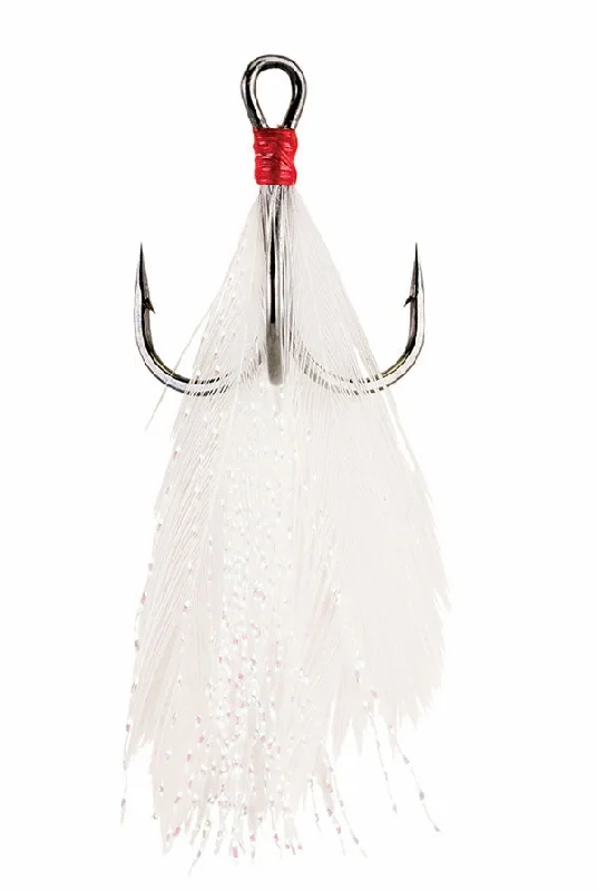 BERKLEY FUSION19 WHITE FEATHERED TREBLE HOOK