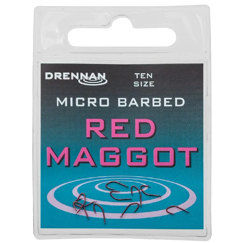 Drennan Micro Barbed Red Maggot Hooks