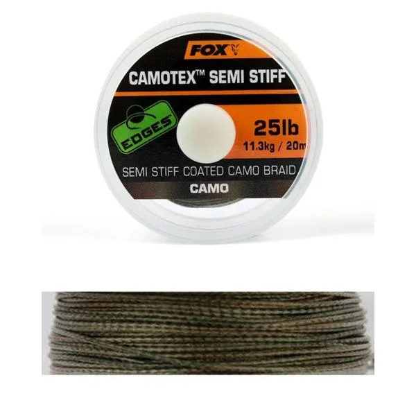 Fox Edges Camotex Semi Stiff Coated Braid Hooklink