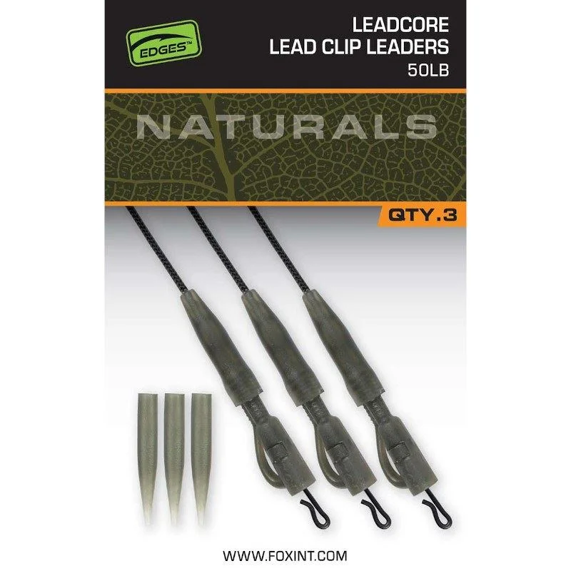 Fox Edges Naturals Leadcore Power Grip Lead Clip Leaders