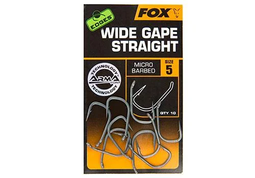 Fox Edges Wide Gape Straight Hooks