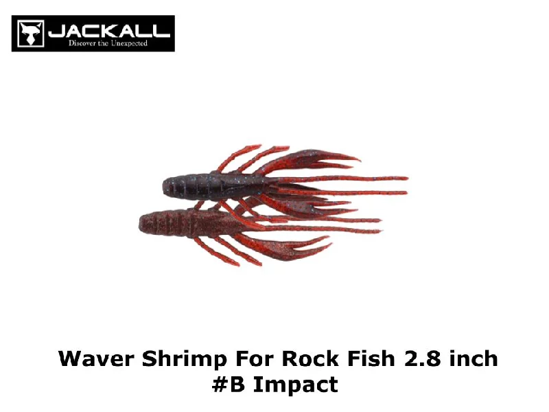 Jackall Waver Shrimp For Rock Fish 2.8 inch #Blood Impact