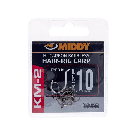 Middy KM-2 Hair-Rig Eyed Hooks