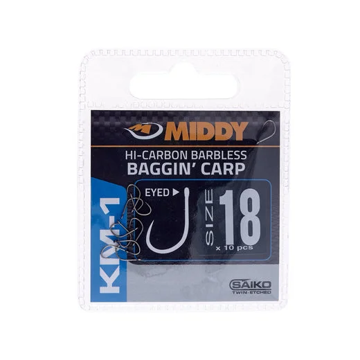 Middy KM1 Baggin Carp Eyed Hooks