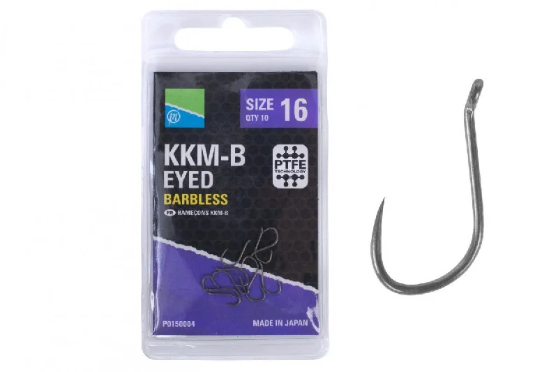 Preston KKM-B Eyed Barbless Hooks