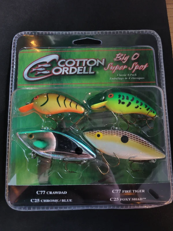 Cotton Cordell Wally Diver Triple Threat Crank Baits 4/pc set.