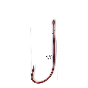 Tru Turn Worm 063 Red Baitholder Long Shank Fishing Hooks Standard Pack